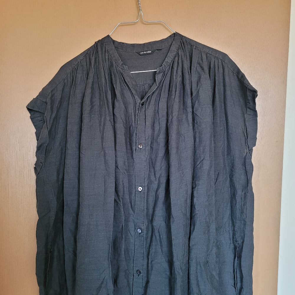 Pas de Calais grey linen midi dress - Picture 5 of 9